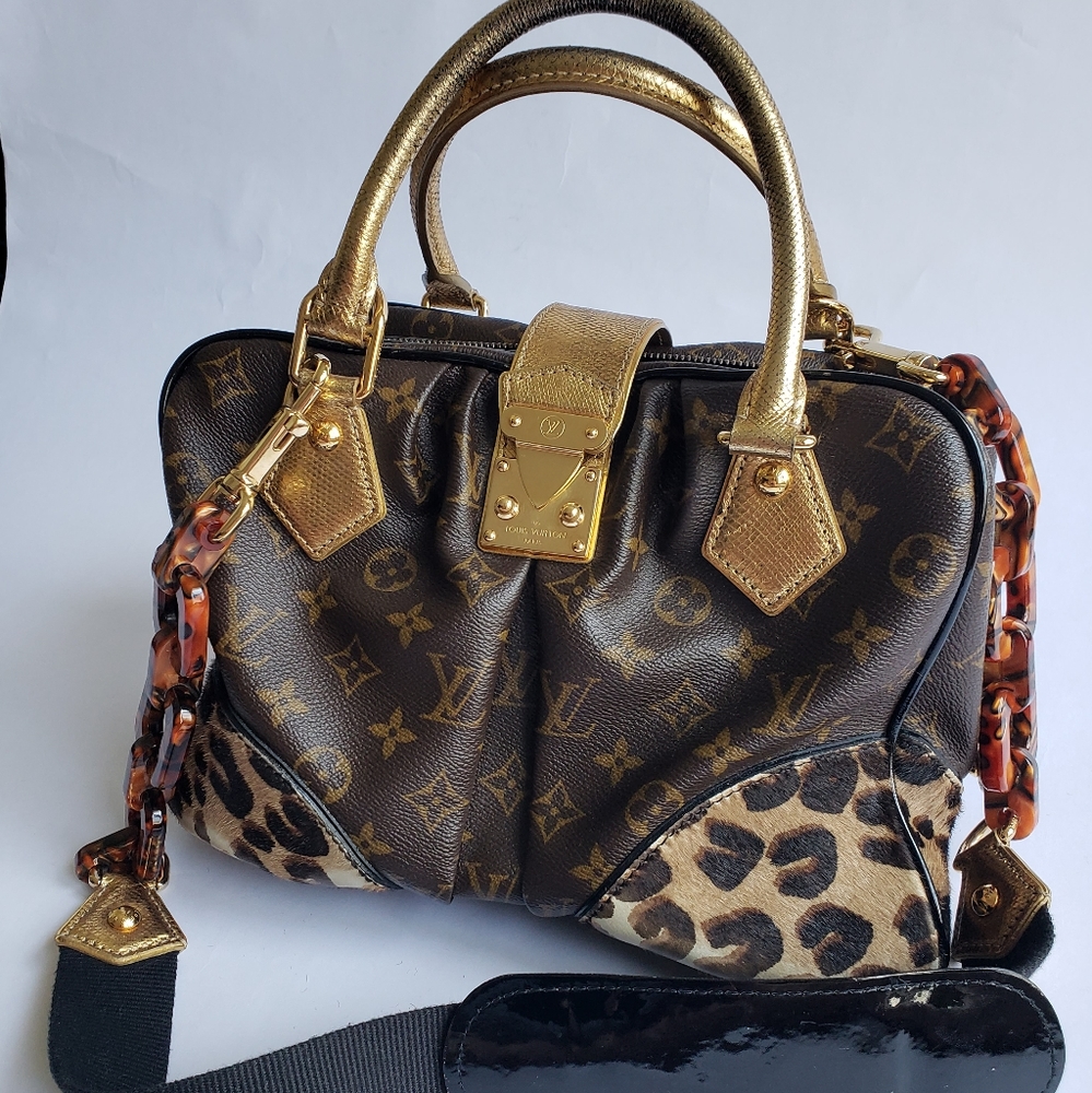 Authentic Louis Vuitton Adele Leopard Satchel